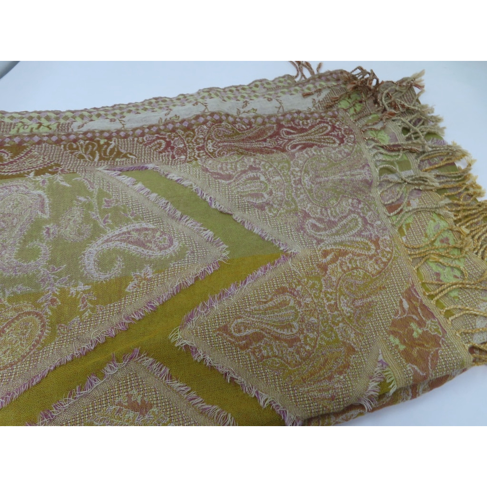 TOLANI 28" x 70" Scarf Vintage 100% Wool Bohemian Design Wrap India